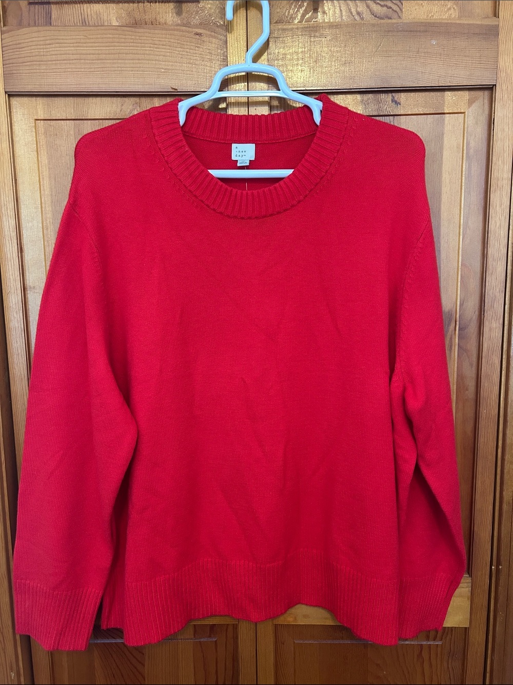 a new day Red Crewneck Sweater 3X NWT
